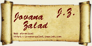 Jovana Zalad vizit kartica